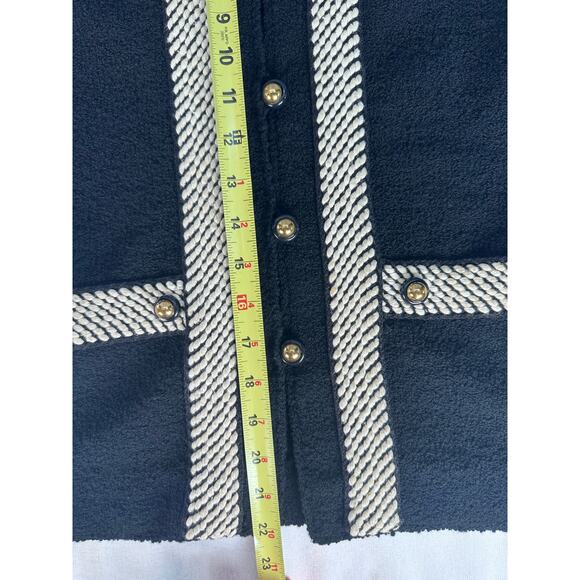 VTG Adolfo New York Women's sz Sm (see descr*) Wool Gold Buttons Cropped Blazer - Picture 8 of 13